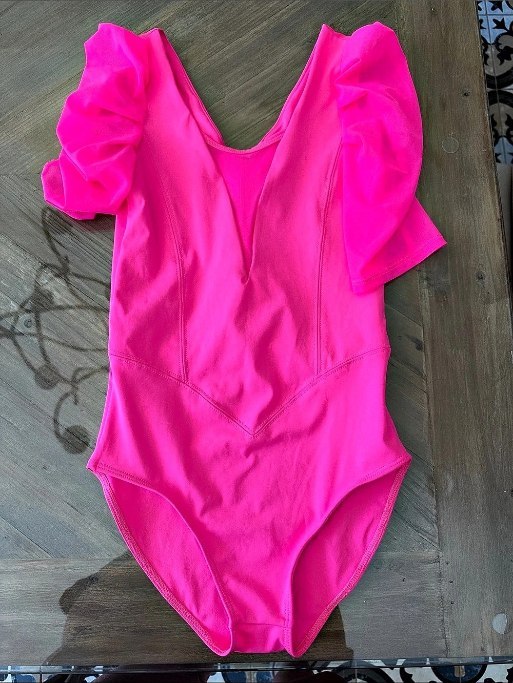 Tiger Friday Pink Ruffle Sleeve One Piece Size XS Like New